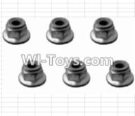 HBX 12882P ONSLAUGHT Parts-M3 Flange Lock Nut(6pcs) Parts-12043,HaiBoXing HBX 12882P ONSLAUGHT RC Car Parts